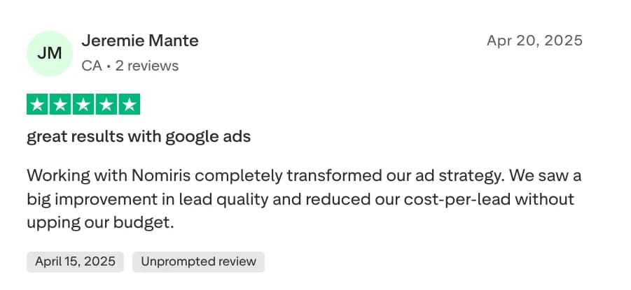 Client Review 1: Client Volume Increased by 30%