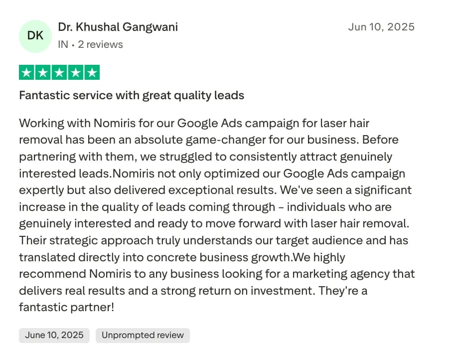 Client Review 2: CPA dropped by 50%